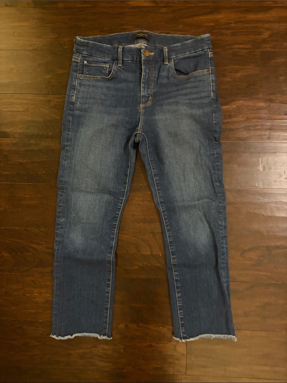 Ann Taylor Dark Blue Cropped Ankle Jeans